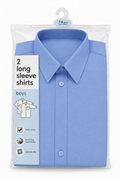Boys Blue School Shirts Double Pack - Premium Quality