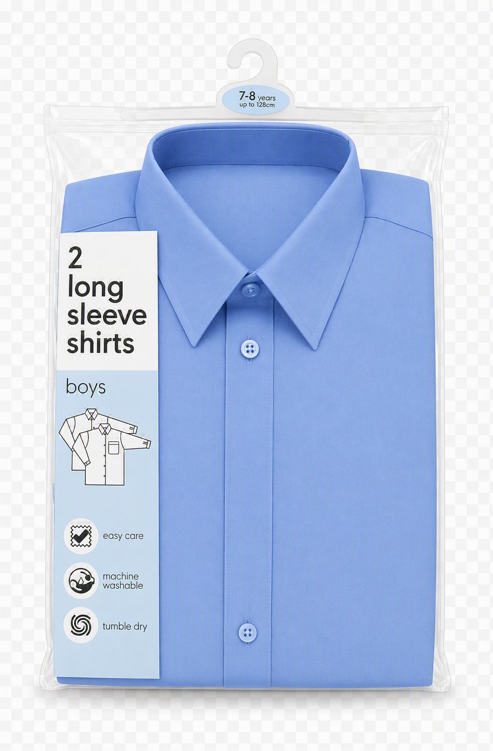 *Premium Quality* Boys Blue School Shirts x 2