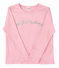 Printed Girl's Long Sleeve Crew Neck T-Shirt